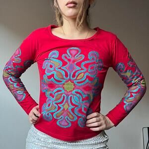 Lovely vintage 90s Morgan De Toi red top